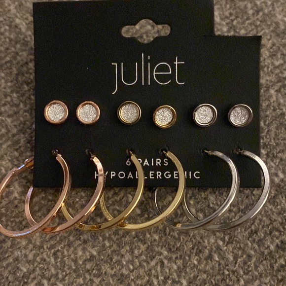 NEW Juliet Set of 6 pairs of Earrings - Picture 2 of 3